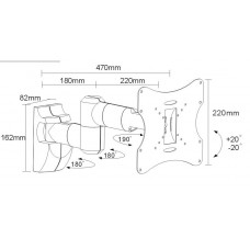 Suport perete cu brat si inclinare BlackMount LCD - Plasma 23''-42'' FMT42