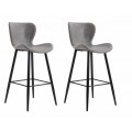 Set 2 scaune de bar RETRO - LIGHT GREY