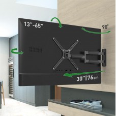 Suport TV plat/curbat de perete brat Barkan BM343XL 13-65"